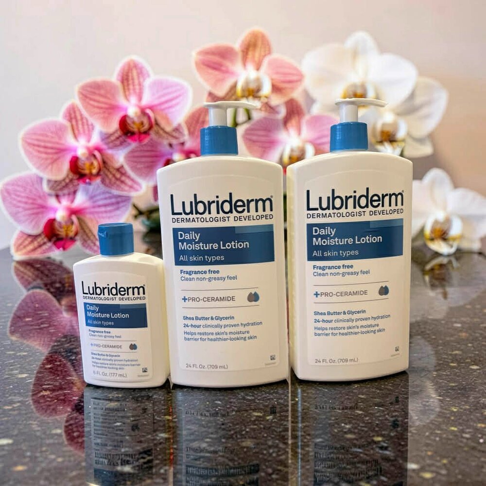 Lubriderm Daily Moisture Lotion 24 oz Trio Kit Free size 6 oz